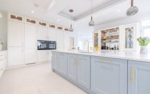 Winslow Kitchen in Pantry Blue & Colour Matched by Platinum Kitchens