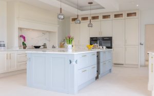 Winslow Kitchen in Pantry Blue & Colour Matched by Platinum Kitchens