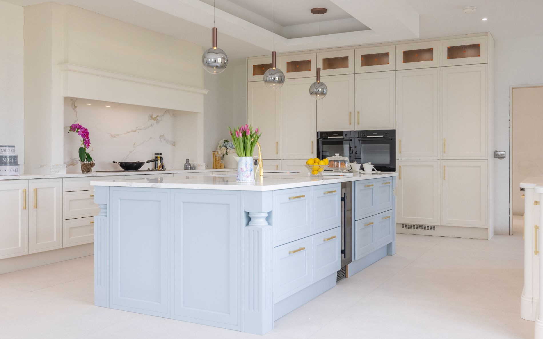 Winslow Kitchen in Pantry Blue & Colour Matched by Platinum Kitchens