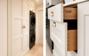Wakefield Kitchen in Shell & Light Oak by Mill Town Kitchens