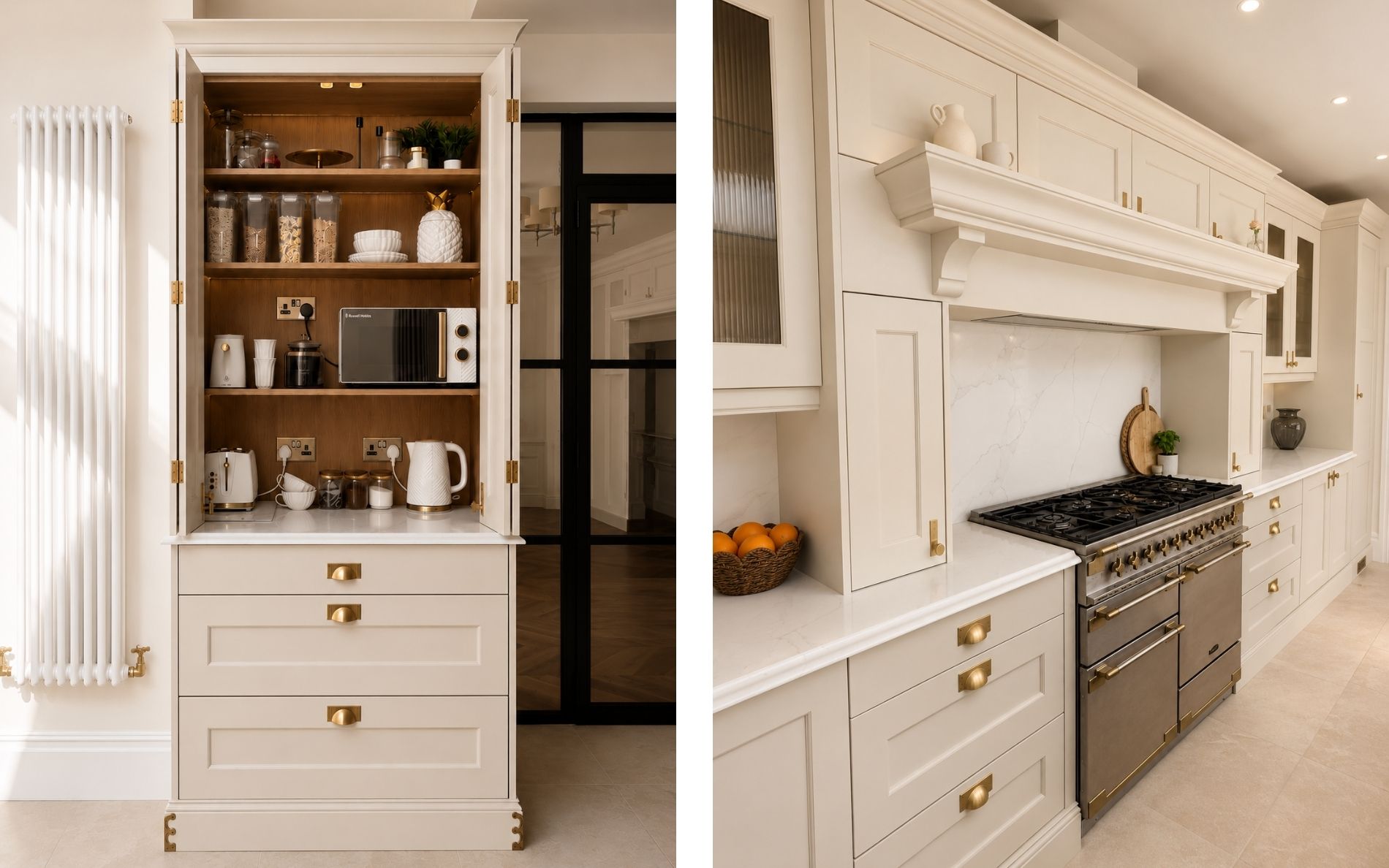 Wakefield Kitchen in Shell & Light Oak by Mill Town Kitchens