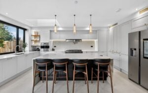 Aldana Kitchen in Light Grey & Graphite by Portfolio Kitchens