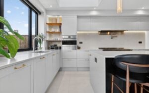 Aldana Kitchen in Light Grey & Graphite by Portfolio Kitchens