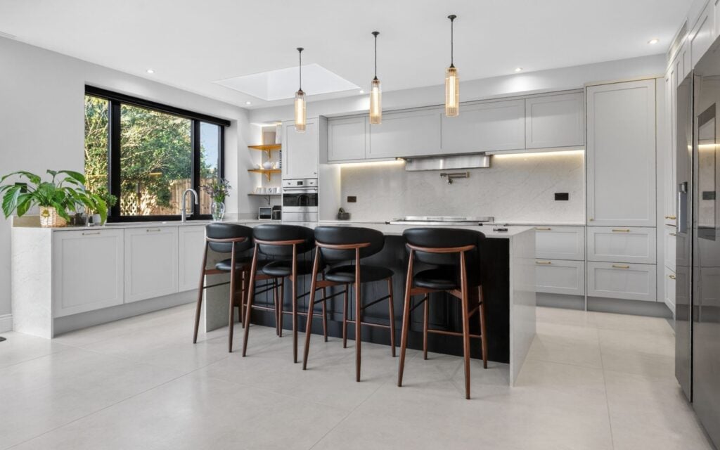 Aldana Kitchen in Light Grey & Graphite by Portfolio Kitchens