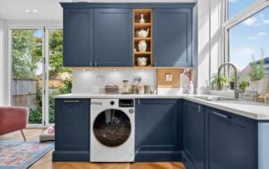 Aldana Kitchen in Parisian Blue by Portfolio Kitchens