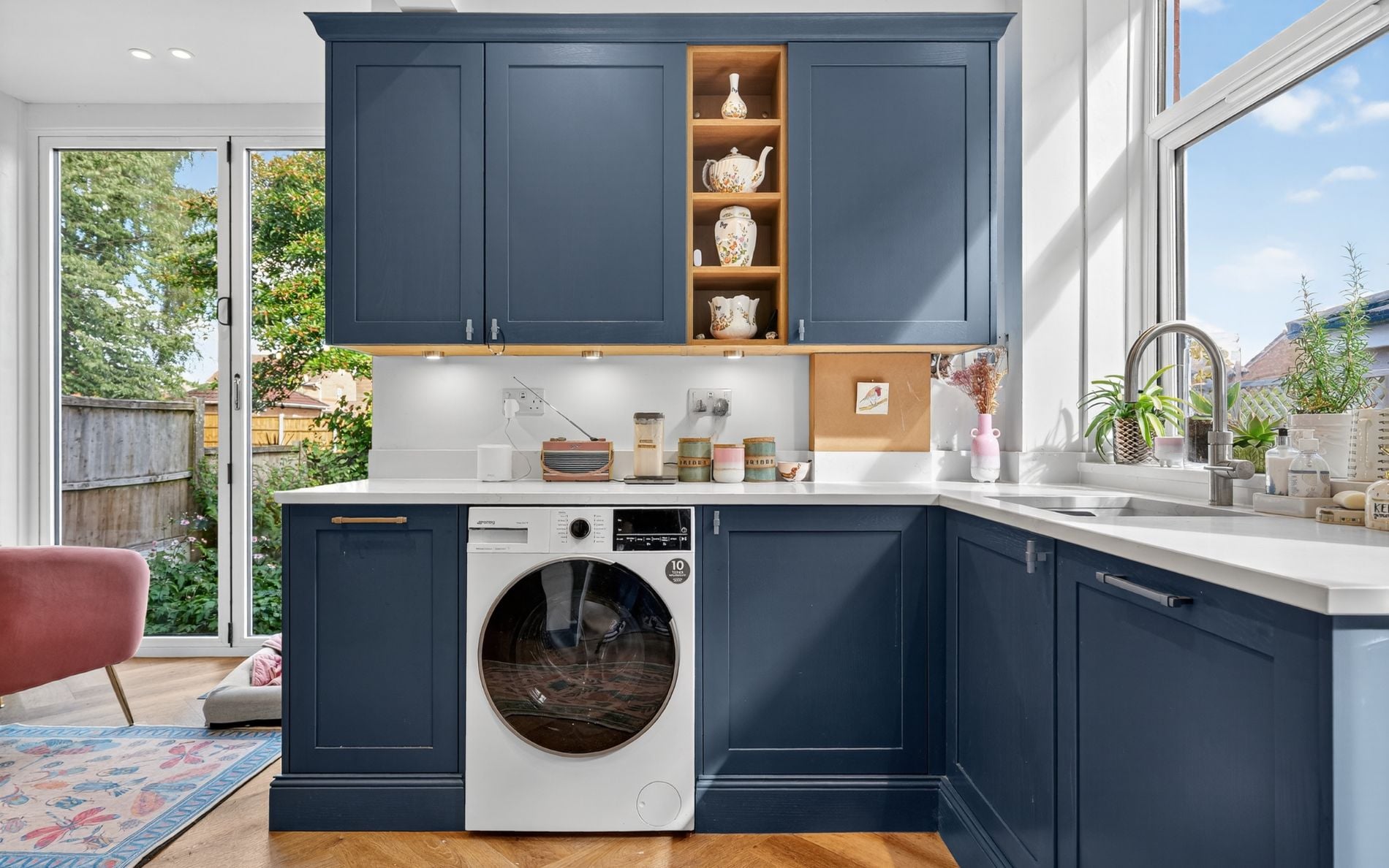 Aldana Kitchen in Parisian Blue by Portfolio Kitchens