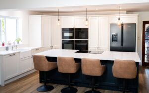 Pembridge Kitchen in Porcelain & Indigo by Sarah Jane Kitchens